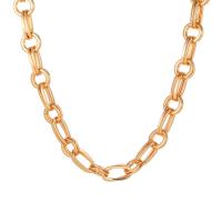 Collar de Aleación de Zinc, con 7cm extender cadena, chapado en color dorado, Joyería & para mujer, dorado, libre de níquel, plomo & cadmio, 10mm, longitud:45 cm, Vendido por UD