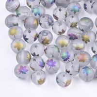 Fashion Glass Beads Round plated DIY & frosted 8-8.5mm Approx 1.5mm Approx Sold By Bag