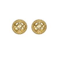 Brass Stud Earring, gold color plated, fashion jewelry & different size for choice & for woman, 20mm, Sold By PC