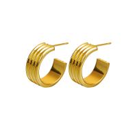 Brass Stud Earring gold color plated fashion jewelry & for woman 20mm Sold By PC