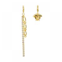 Kolczyki asymetryczne, Mosiądz, Platerowane w kolorze złota, biżuteria moda & dla kobiety, 95mm, sprzedane przez para