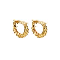 Goujon Laiton, Placage de couleur d'or, bijoux de mode & styles différents pour le choix & pour femme, 20mm, Vendu par paire