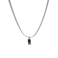Cubic Zircon Micro Pave Brass Necklace plated micro pave cubic zirconia & for woman 20mm Length 41 cm Sold By PC