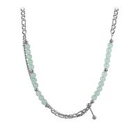 Nerezová ocel šperky náhrdelník, s Akryl, s 1.96inch extender řetězce, módní šperky & pro ženy, 8mm, Délka Cca 20 inch, Prodáno By PC