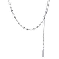 Zinklegierung Schmuck Halskette, mit Verlängerungskettchen von 1.96inch, Platinfarbe platiniert, Modeschmuck & für Frau, Länge:ca. 15.7 ZollInch, verkauft von PC