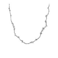 Zinc Alloy Jewelry Necklace with 314 Stainless Steel platinum color plated fashion jewelry & for woman Length Approx 15.3 Inch Sold By PC