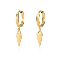 Stainless Steel Drop Earring, 304 Stainless Steel, gold color plated, for woman, 13x23mm, Sold By Pair