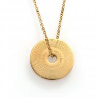 Titanium Steel Sweater Necklace Flat Round plated for man Length 27.55 Inch Sold By PC