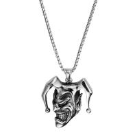 Stainless Steel Jewelry Necklace 304 Stainless Steel clown platinum color plated & for man Length Approx 21.65 Inch Sold By PC