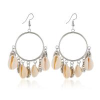 Shell Earrings Zinc Alloy with Shell fashion jewelry & for woman nickel lead & cadmium free Sold By Pair