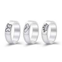 Zink legering Ring Sæt, Zinc Alloy, tre stykker & mode smykker & Unisex & forskellige design til valg, nikkel, bly & cadmium fri, Solgt af sæt