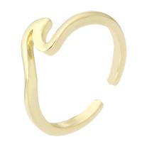 cobre Cuff Ring Finger, Roda, cromado de cor dourada, joias de moda & para mulher, dourado, 2mm, Buraco:Aprox 1mm, tamanho:7.5, 10PCs/Lot, vendido por Lot