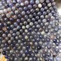 Iolite Beads, Round, polished, DIY & different size for choice, purple, Sold Per Approx 38 cm Strand