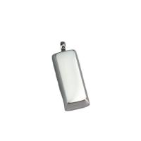 Stainless Steel Pendants 304 Stainless Steel Rectangle DIY original color Sold By Bag