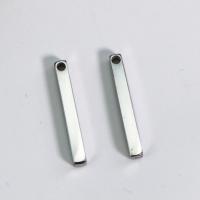 Stainless Steel Pendants 304 Stainless Steel Rectangle DIY original color Sold By Bag