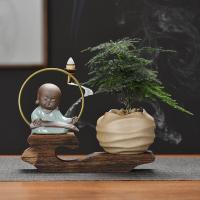 Backflow Incense Burner, Porcelain, handmade, for home and office & durable & different styles for choice, 200x56x210mm, Sold By PC