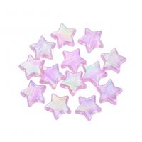Plated Acrylic Beads, Star, DIY, more colors for choice, 10x4mm, Hole:Approx 1.5mm, Approx 100PCs/Bag, Sold By Bag