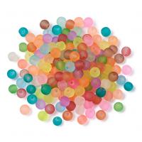 Fashion Glass Beads, Round, DIY & frosted, mixed colors, 4/6/8/10mm, Hole:Approx 1mm, Approx 500PCs/Set, Sold By Set