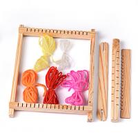 Wood Children DIY Knitted Toy, with Caddice, for children, mixed colors, 230x70x30mm, Sold By Set