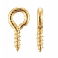 Iron Hooks Eye Screws Nail, plated, DIY, more colors for choice, nickel, lead & cadmium free, 8x4x1mm, Approx 200PCs/Bag, Sold By Bag