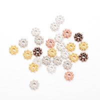 Perles intercalaires en alliage de zinc, fleur, Placage, DIY, plus de couleurs à choisir, protéger l'environnement, sans nickel, plomb et cadmium, 5x1.50mm, Environ 300PC/sac, Vendu par sac