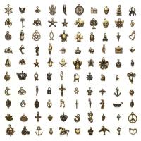 Tibetan Style Pendants, antique bronze color plated, DIY, nickel, lead & cadmium free, 9-26x5-17x1-6mm,130x80mm, 100PCs/Bag, Sold By Bag