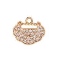 Cubic Zirconia Micro Pave Brass Pendant, high quality gold color plated, different styles for choice & micro pave cubic zirconia, Sold By PC