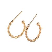 Composant pendente en laiton pour boucle d'oreille, couleur de haute qualité d'or plaqué, bijoux de mode & pour femme, 20x15mm, Vendu par paire