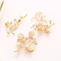 Hair Accessories DIY Findings Brass gold color plated & hollow Sold By PC