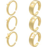 Brass Cuff Finger Ring, plated, Adjustable & different styles for choice & for woman, more colors for choice, 20mm, Sold By PC