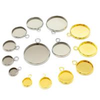 Stainless Steel Pendant Setting, 304 Stainless Steel, Galvanic plating, fashion jewelry & DIY & Unisex & machine polishing & different size for choice, more colors for choice, Sold By PC