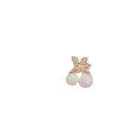 Hair Claw Clips Zinc Alloy with Plastic Pearl gold color plated Korean style & for woman & with rhinestone Sold By PC
