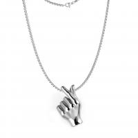 Titanstahl Halskette, Hand, plattiert, verschiedene Stile für Wahl & für den Menschen, keine, 21x34mm, Länge:ca. 17.71 ZollInch, verkauft von PC