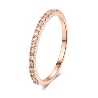 Brass Finger Ring, plated, different size for choice & micro pave cubic zirconia & for woman, more colors for choice, Sold By PC