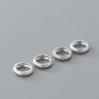 925 Sterling Silver Spacer Bead Donut DIY silver color Inner Approx 5.8mm Sold By PC