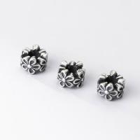 925 Sterling Silver Spacer Bead plated DIY & matte silver color Approx 3.7mm Sold By PC