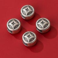 925 Sterling Silver Spacer Bead, DIY & matte, silver color, 9.30x6.50mm, Hole:Approx 3mm, Sold By PC