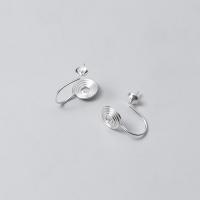 925 Sterling Silber Ohrring Clip, plattiert, DIY, keine, 14x15mm, verkauft von Paar