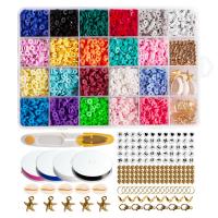 Brass DIY Jewelry Set with zinc alloy bead multi-colored Sold By Box
