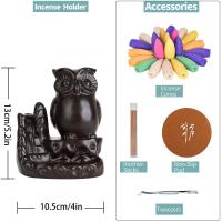 Backflow Incense Burner, Porcelain, handmade, for home and office & multifunctional, 105x80x130mm, Sold By PC
