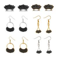 Tibetan Style Drop Earrings, fashion jewelry & different styles for choice & for woman & enamel, more colors for choice, nickel, lead & cadmium free, Sold By Pair