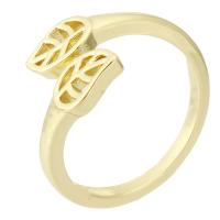 cobre Cuff Ring Finger, Roda, cromado de cor dourada, joias de moda & para mulher, dourado, 2mm, tamanho:7.5, 10PCs/Lot, vendido por Lot