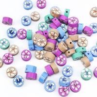 Polymer Clay Beads, Flat Round, DIY, mixed colors, 10mm, Approx 100PCs/Bag, Sold By Bag