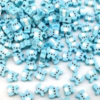 Polimero-Clay-Beads, argilla polimero, Coniglio, DIY, blu, 10mm, Appross. 100PC/borsa, Venduto da borsa