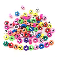 Polymer Ton Perlen , Blume, Tai Ji & DIY, gemischte Farben, 10mm, ca. 100PCs/Tasche, verkauft von Tasche