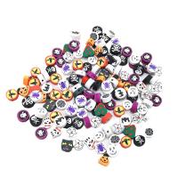 argila de polímero grânulos, miçangas, Design de Halloween & DIY, cores misturadas, 10mm, Aprox 100PCs/Bag, vendido por Bag