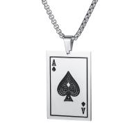 Titanium Steel Necklace Poker Vacuum Ion Plating & for man Length Approx 55 cm Sold By PC