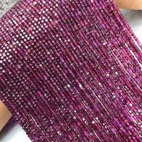Natürlicher Granat Perlen, Quadrat, poliert, DIY & facettierte, violett, 2.50mm, verkauft per ca. 38 cm Strang