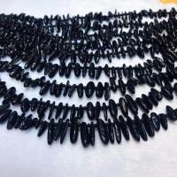 Turmalin Bead, polerad, DIY, svart, 10x20mm, Såld Per Ca 38 cm Strand