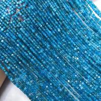 Apatite Perle, Quadrat, poliert, DIY & facettierte, blau, 2.50mm, verkauft per ca. 38 cm Strang